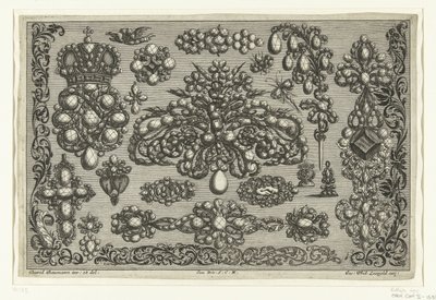 Dix-huit dessins pour bijoux (série Ein neues Buch von allerhand Gold-Arbeit) - Joseph Friedrich Leopold