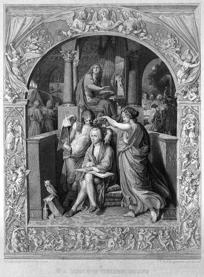 La glorification de Wolfgang Amadeus Mozart, vers 1858 - Joseph Führich Ritter von