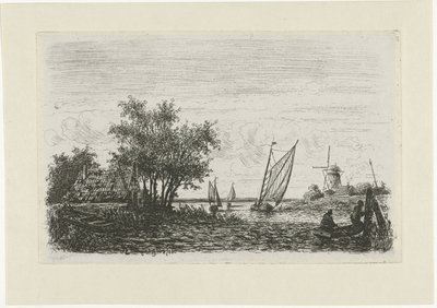 Bateaux sur un lac - Joseph Hartogensis