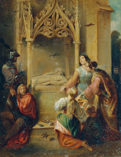 À la tombe de Walther von der Vogelweide - Joseph Hasslwander