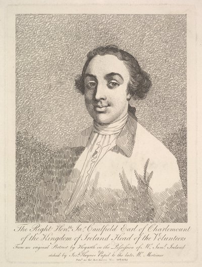 Le très honorable James Caulfield, comte de Charlemount du Royaume d