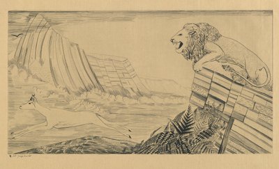 Lion et gazelle - Joseph Hecht