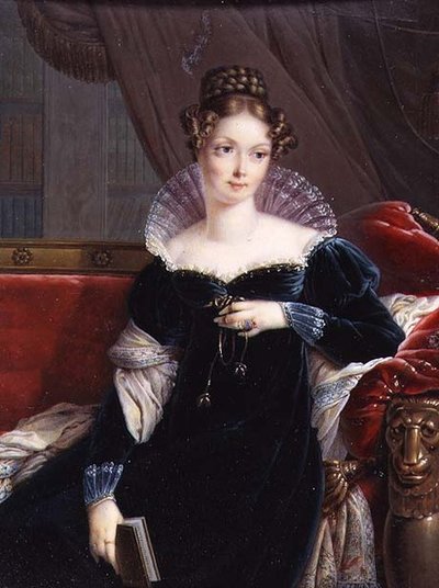 Lady George William Russell tenant un Livre, c.1817 - Joseph Heigel