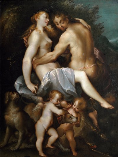 Adonis et Vénus Peinture par Joseph Heintz dit l