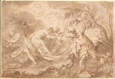 Différents dieux et déesses : Cérès, Vénus, Mars et Mercure - Joseph Heintz d.Æ.