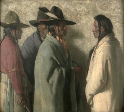 Mission des jeunes chefs, vers 1919 (huile sur toile) - Joseph Henry Sharp