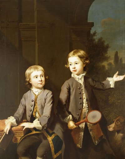 Double Portrait de Henry Penruddocke Wyndham et son frère Wandham, trois-quarts de longueur, 1743 - Joseph Highmore