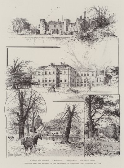 Addington Park, la résidence des archevêques de Canterbury, maintenant annoncée à la vente - Joseph Holland Tringham