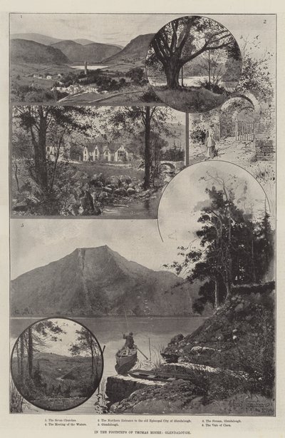 Sur les traces de Thomas Moore, Glendalough - Joseph Holland Tringham