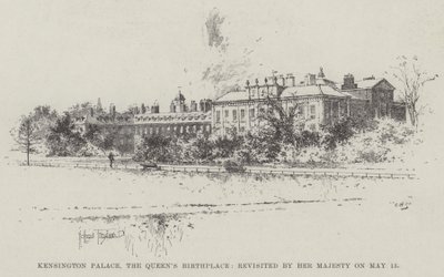 Palais de Kensington, lieu de naissance de la Reine, revisité par Sa Majesté le 15 mai - Joseph Holland Tringham