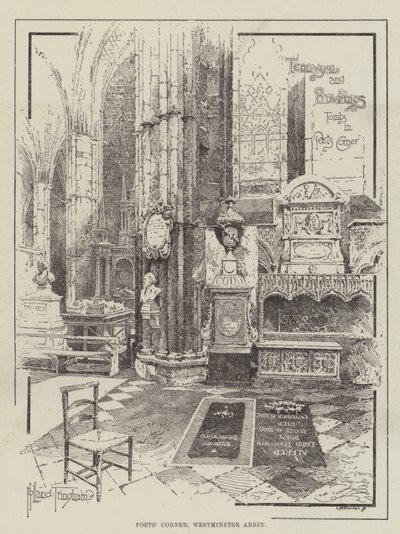 Coin des poètes, abbaye de Westminster - Joseph Holland Tringham