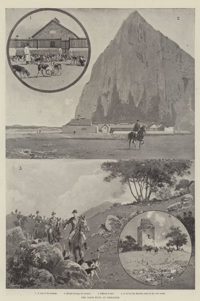 La chasse au Calpe, à Gibraltar - Joseph Holland Tringham