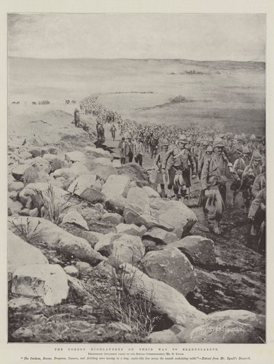 Les Gordon Highlanders en route pour Elandslaagte - Joseph Holland Tringham