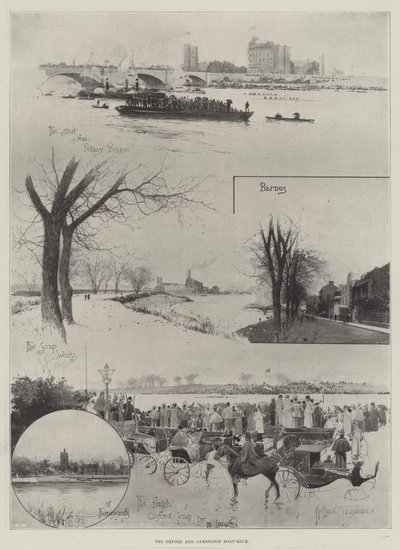 La course de bateaux Oxford et Cambridge - Joseph Holland Tringham