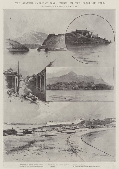 La Guerre hispano-américaine, vues sur la côte de Cuba - Joseph Holland Tringham