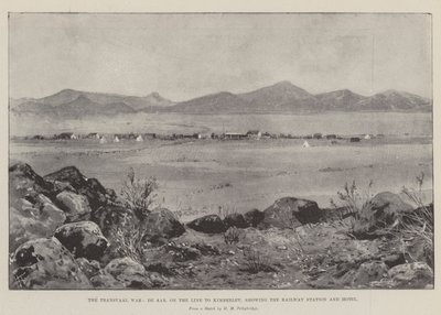 La guerre du Transvaal, De Aar, sur la ligne vers Kimberley, montrant la gare et l