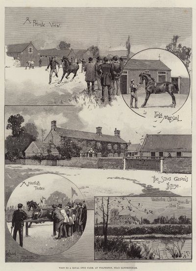 Visite à une Ferme Équestre Royale, à Wolferton, près de Sandringham - Joseph Holland Tringham