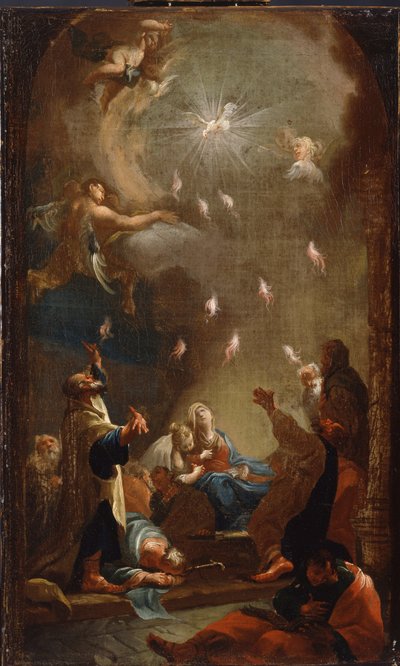 La descente du Saint Esprit (Pentecôte) - Joseph Ignaz Mildorfer