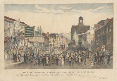 Vue de Tonbridge pendant la dernière élection, 18 décembre 1832 - Joseph Josiah Dodd