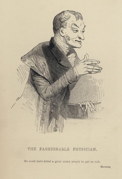 Le médecin à la mode de Kenny Meadows (gravure) - Joseph Kenny (after) Meadows