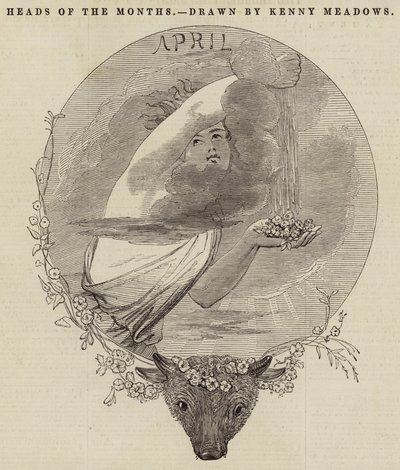 Les têtes des mois - Joseph Kenny Meadows