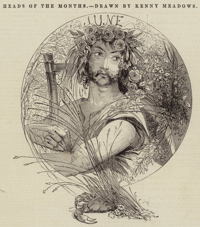 Les têtes des mois - Joseph Kenny Meadows