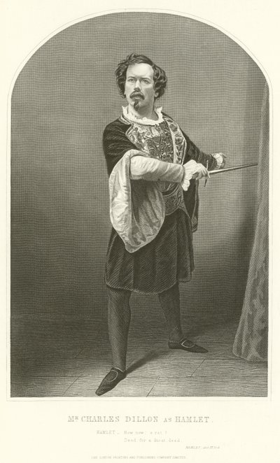 M. Charles Dillon en Hamlet, Acte III, Scène IV - Joseph Kenny Meadows