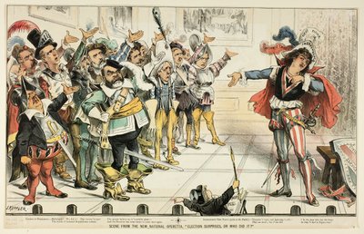Scène de la nouvelle opérette nationale, tirée de Puck - Joseph Keppler