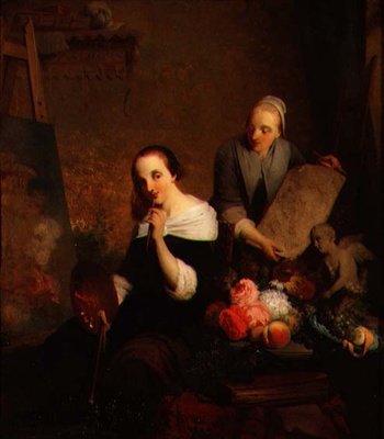 Une Artiste au Travail dans son Atelier - Joseph Kremer