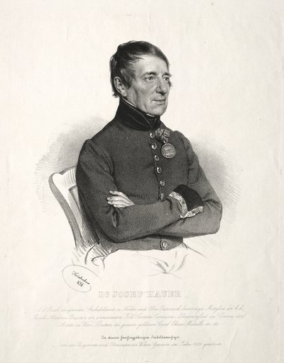 Portrait du Dr Joseph Hauer - Joseph Kriehuber