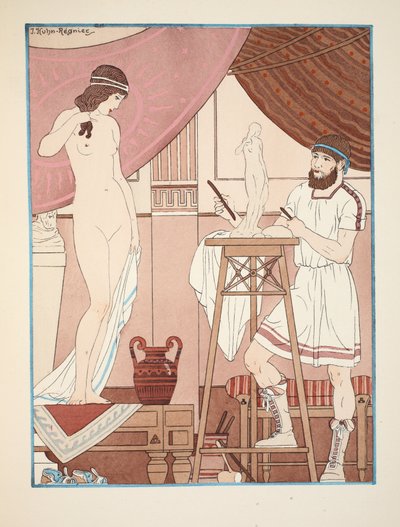 Sculpter une statue, illustration de « Les Œuvres d