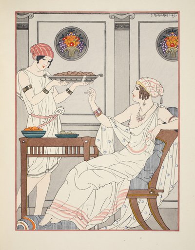 La consommation immodérée de gâteaux de sésame et de douceurs au miel, illustration de 