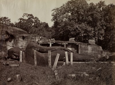Le Paranirvana de Bouddha, Gal Vihara, Polonnaruva, Ceylan - Joseph Lawton