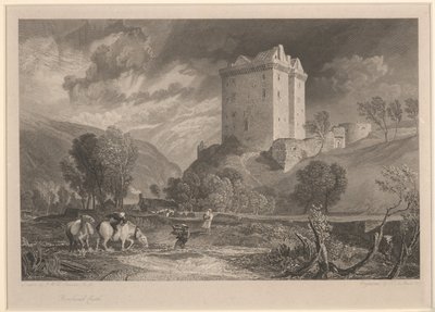 Château de Borthwick (Provincial Antiquities and Picturesque Scenery of Scotland), gravé par Henry Le Keux (1775-1851) - Joseph Mallord William (after) Turner