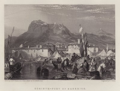 Corinthe, port de Kenkries - Joseph Mallord William (after) Turner