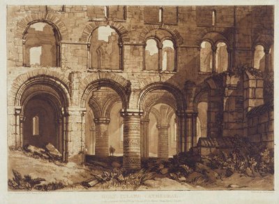 Cathédrale de Holy Island, gravée par Charles Turner (1773-1857) 1808 - Joseph Mallord William (after) Turner