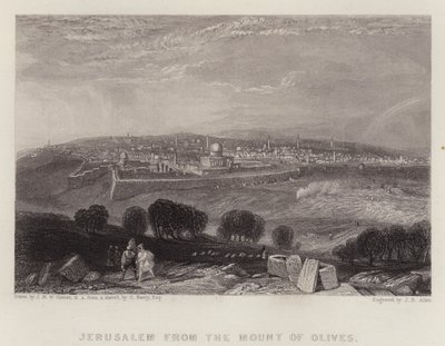 Jérusalem depuis le Mont des Oliviers - Joseph Mallord William (after) Turner