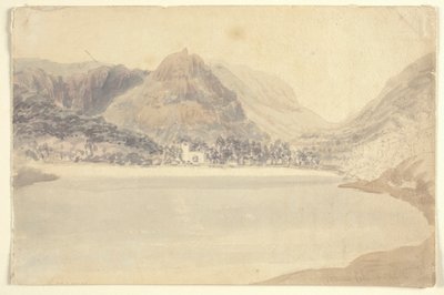 Lac et église de Grassmere - Joseph Mallord William (attr.to) Turner