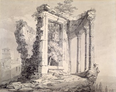 Temple de la Sibylle, Tivoli - Joseph Mallord William (attr.to) Turner