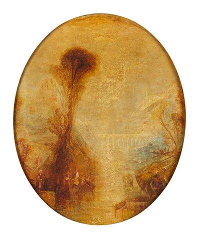 Paysage classique avec viaduc - Joseph Mallord William (follower of) Turner