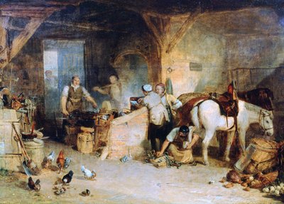 Un forgeron de campagne disputant le prix du fer..., c1807 - Joseph Mallord William Turner