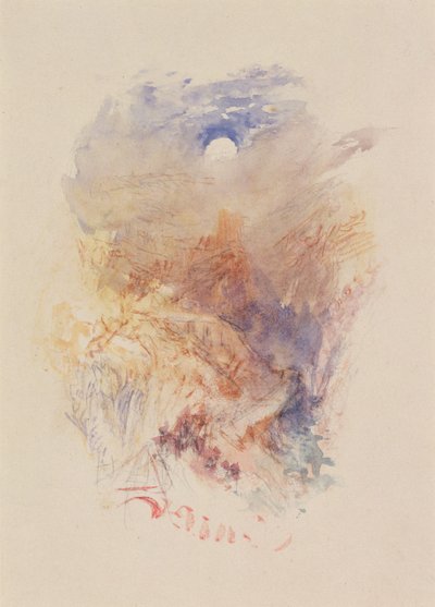 Un col de montagne au clair de lune, c.1845 - Joseph Mallord William Turner