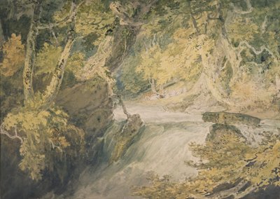 Une rivière en crue, c.1796 - Joseph Mallord William Turner