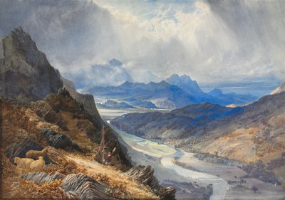 Vue de Moel Cynwich : Regardant la vallée d
