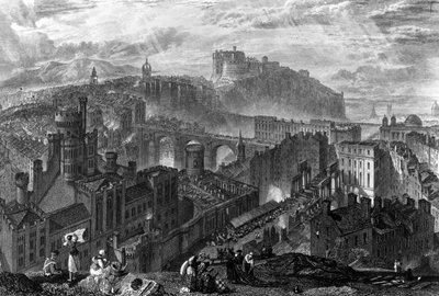 Édimbourg depuis Calton Hill, gravé par George Cooke, 1820 - Joseph Mallord William Turner