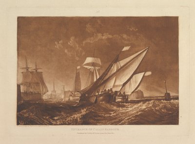 Entrée du port de Calais, Liber Studiorum, partie XI, planche 55 - Joseph Mallord William Turner
