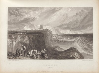 Folkstone, Kent, tel que relié dans Picturesque Views on The Southern Coast of England - Joseph Mallord William Turner