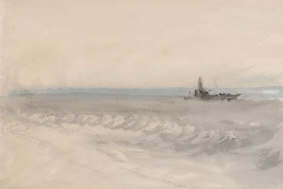 Mer grise, bateau échoué, c.1845-50 - Joseph Mallord William Turner