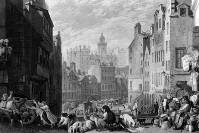 Hôpital de Heriot, Édimbourg, gravé par Henry Le Keux - Joseph Mallord William Turner