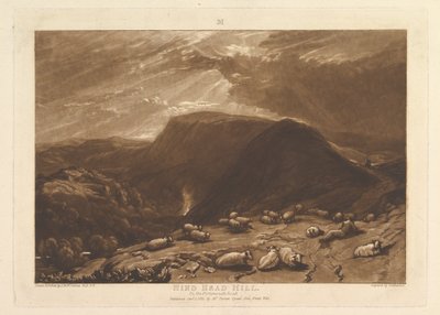 Hind Head Hill, sur la route de Portsmouth Liber Studiorum, partie V, planche 25, 1er janvier 1811 - Joseph Mallord William Turner